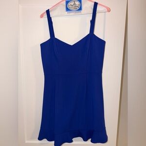 French Connection Royal Blue Ruffle Hem Dress – Size 8